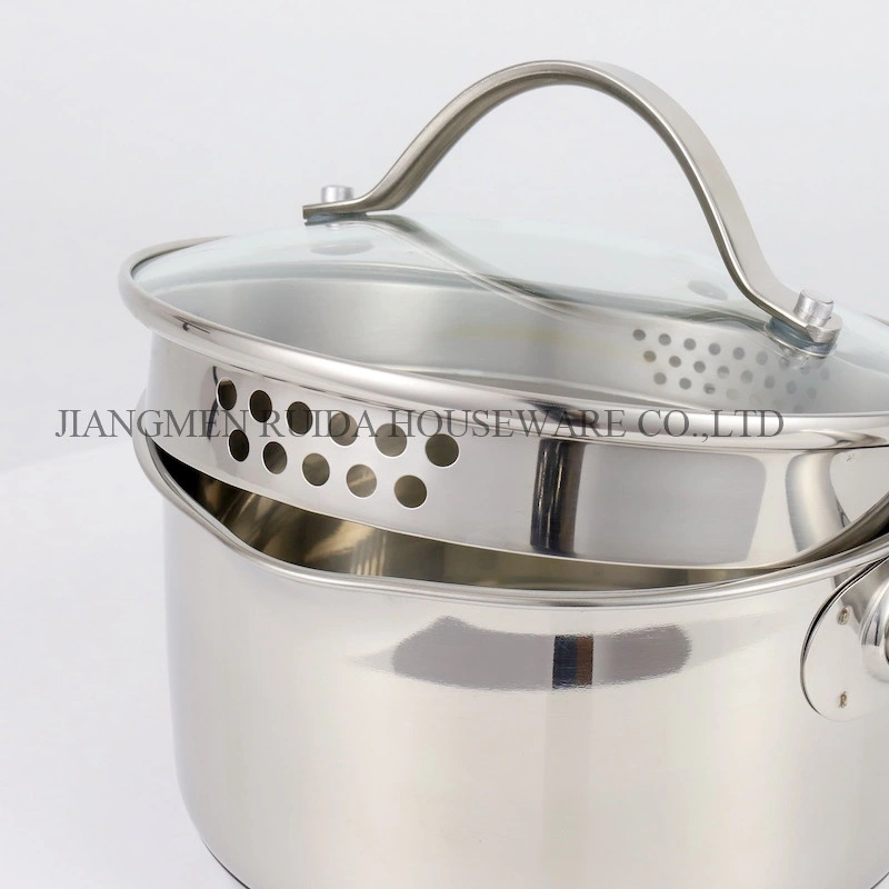 10PCS Stainless Steel Cookware Set with Big Spout of Lips Kitchen Utensils