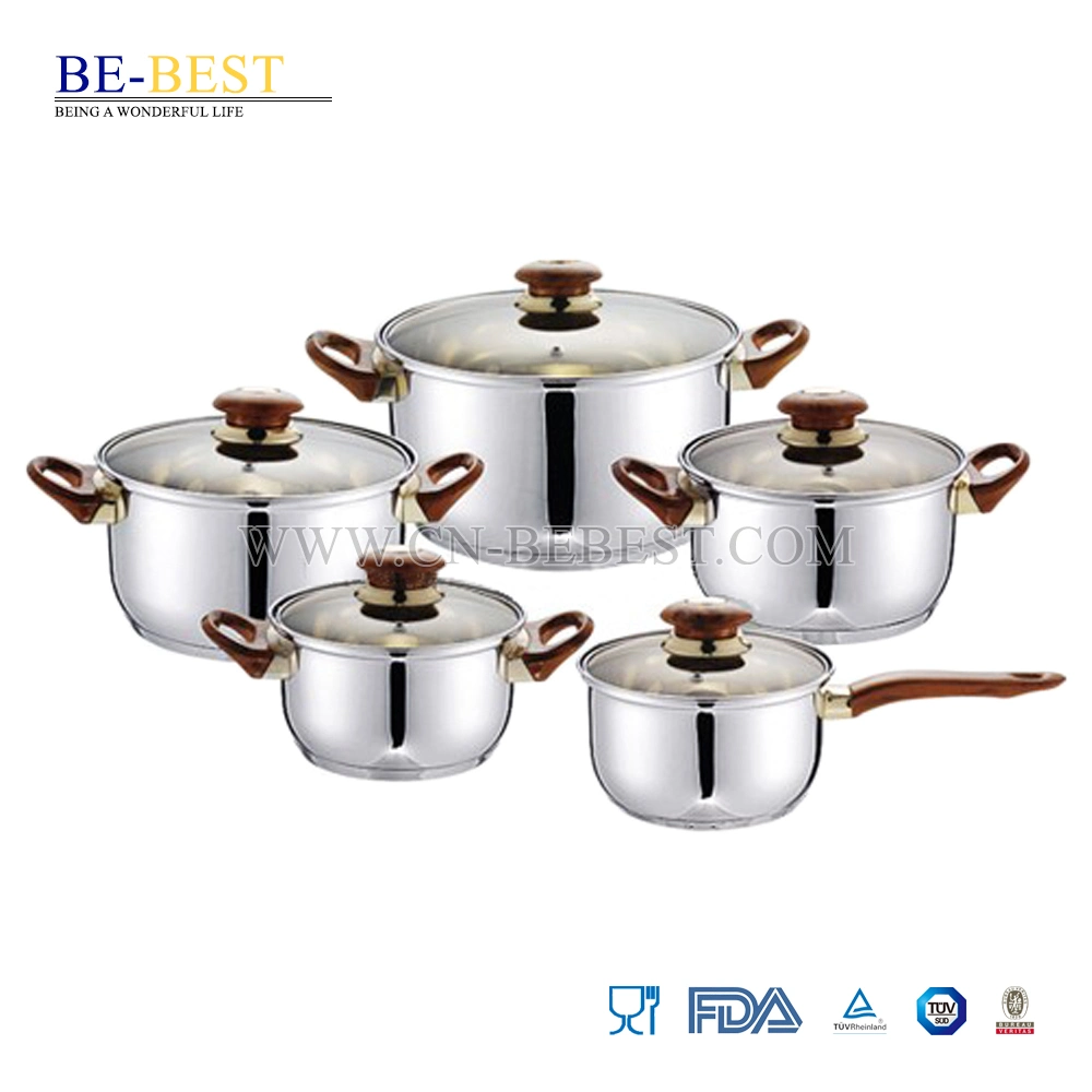 10PCS Stainless Steel Cookware Set