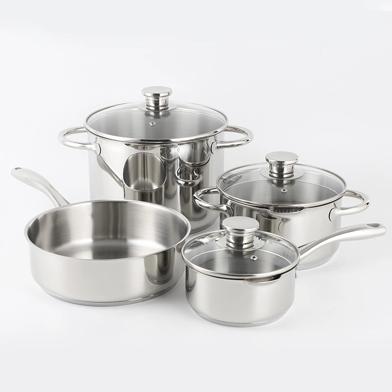 S/S Stock Casserole Set Cookware Set Non-Stick with Lid